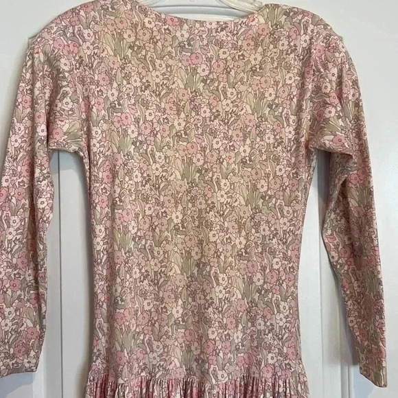 Vintage Adrienne Vittadini Floral Cottogecore Dress Shoulder Pads Sz S - Picture 6 of 7